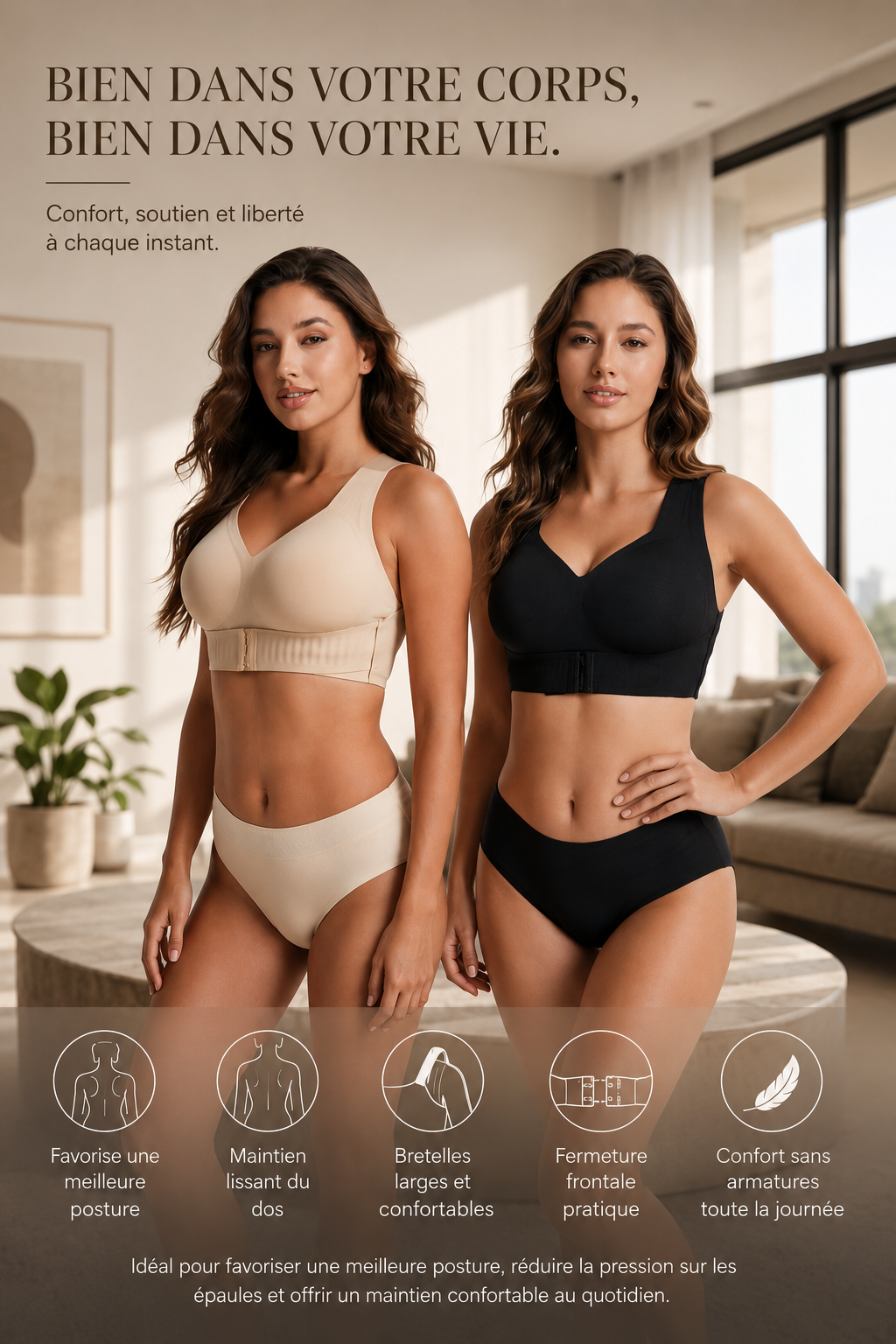 Brassière Sans Armature Correctrice de Posture