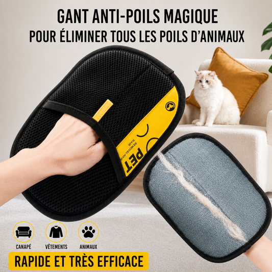 CHATNET – Gant Anti-Poils Électrostatique pour Chat