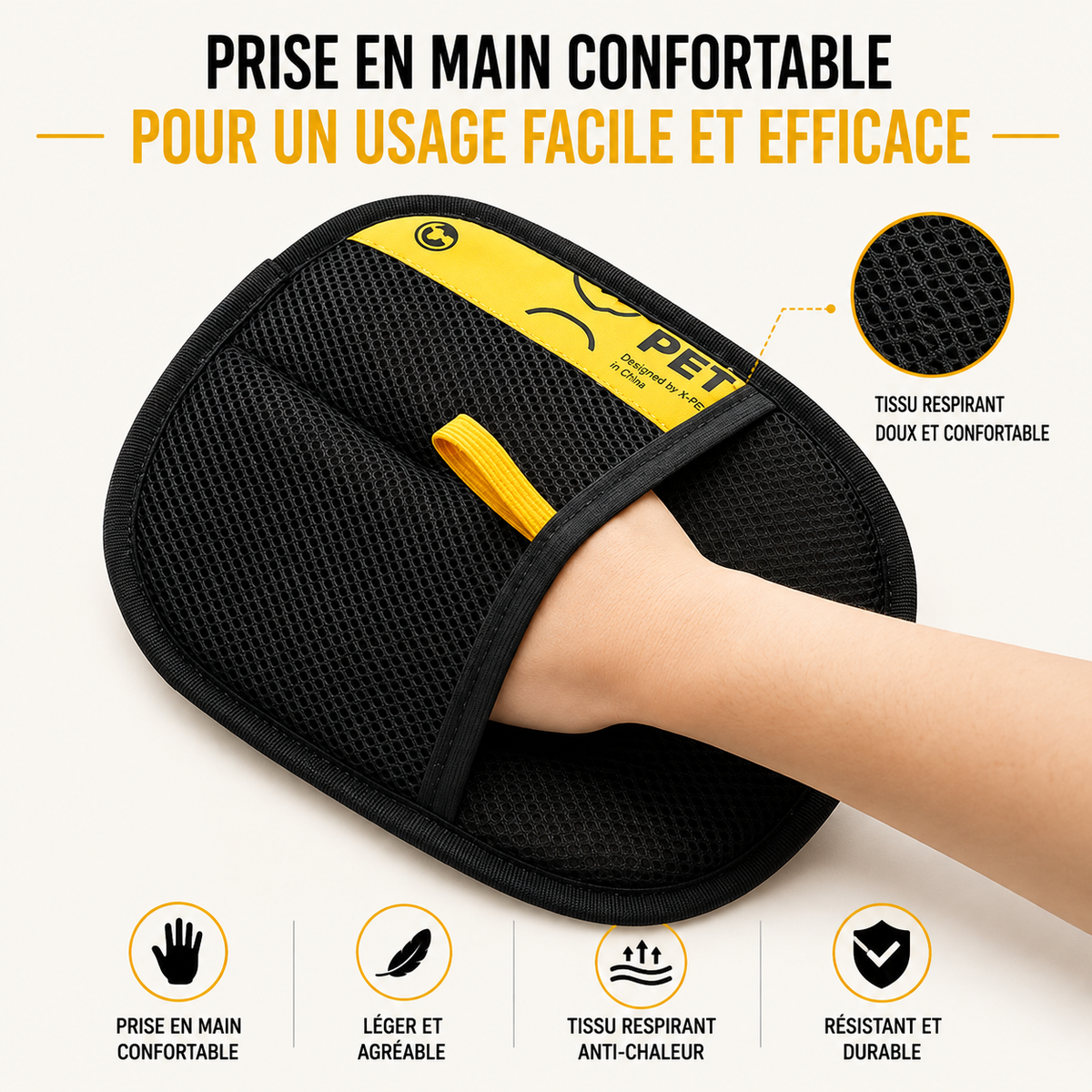 CHATNET – Gant Anti-Poils Électrostatique pour Chat