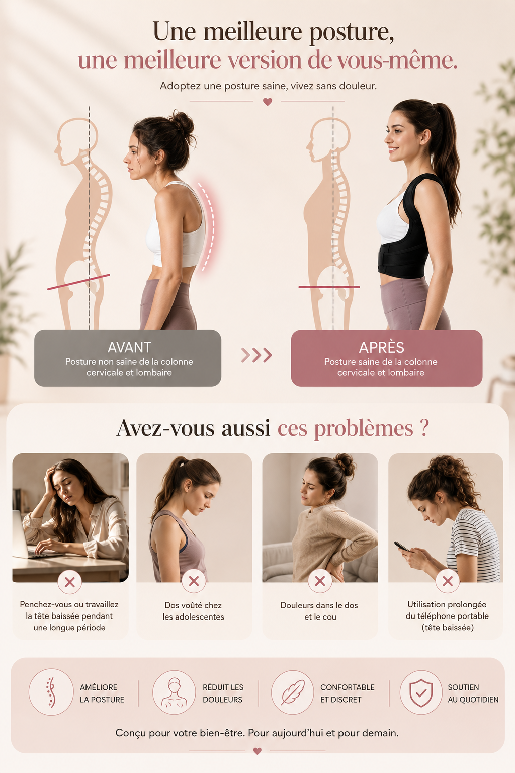 DOSALIGN – Redresseur de Posture Dos Respirant