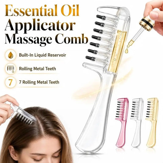 Peigne Masseur Crânien Applicateur d'Huiles Essentielles