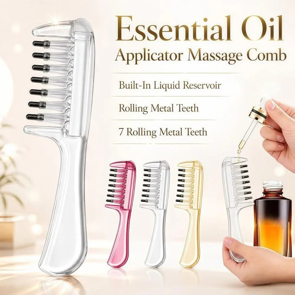 Peigne Masseur Crânien Applicateur d'Huiles Essentielles