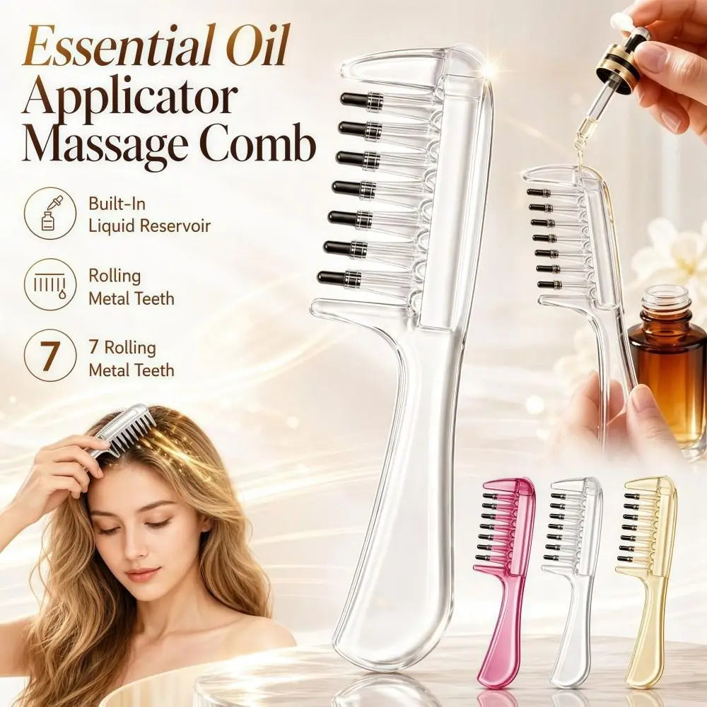 Peigne Masseur Crânien Applicateur d'Huiles Essentielles