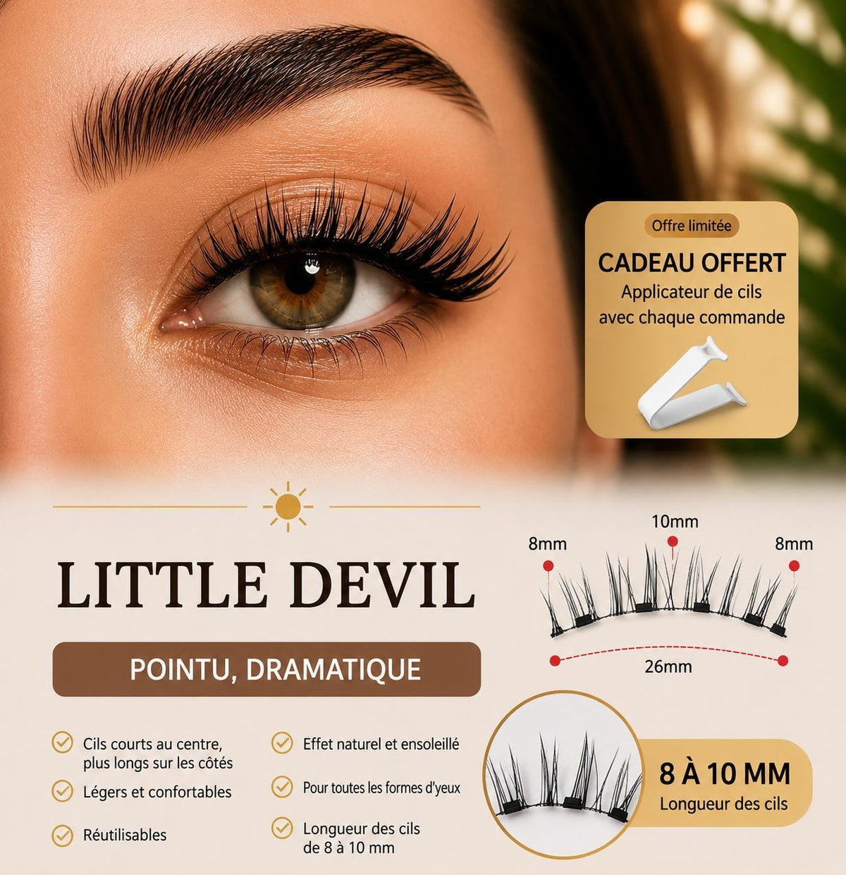 CILÉA™ Cils Magnétiques Réutilisables – Sans Colle, Pose en 10 Secondes