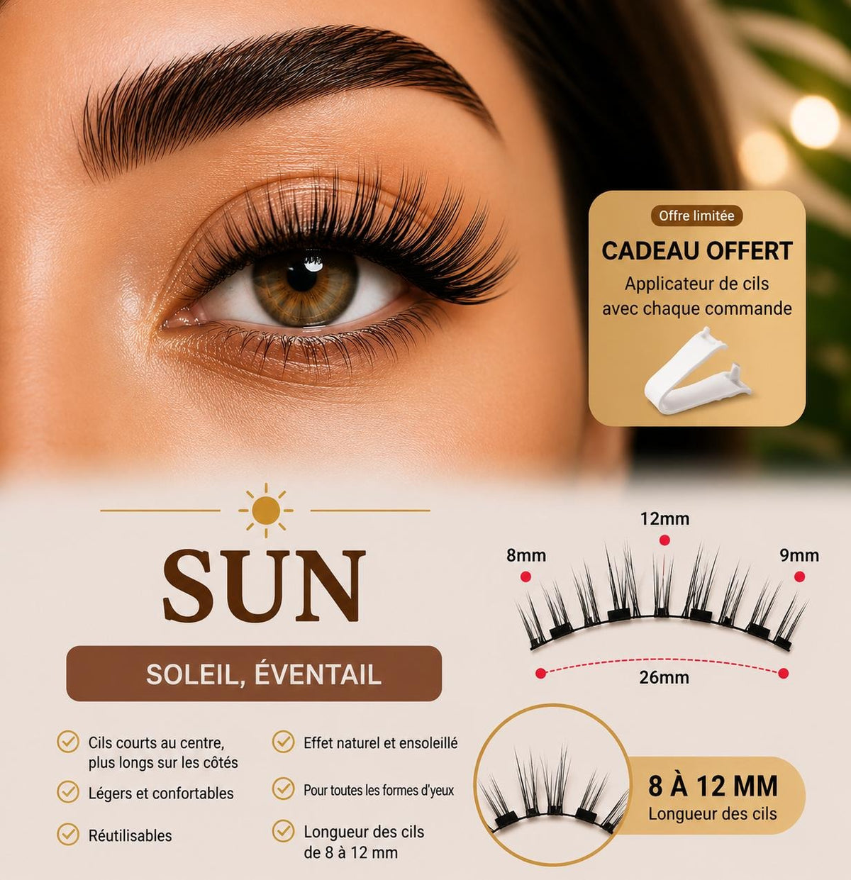 CILÉA™ Cils Magnétiques Réutilisables – Sans Colle, Pose en 10 Secondes